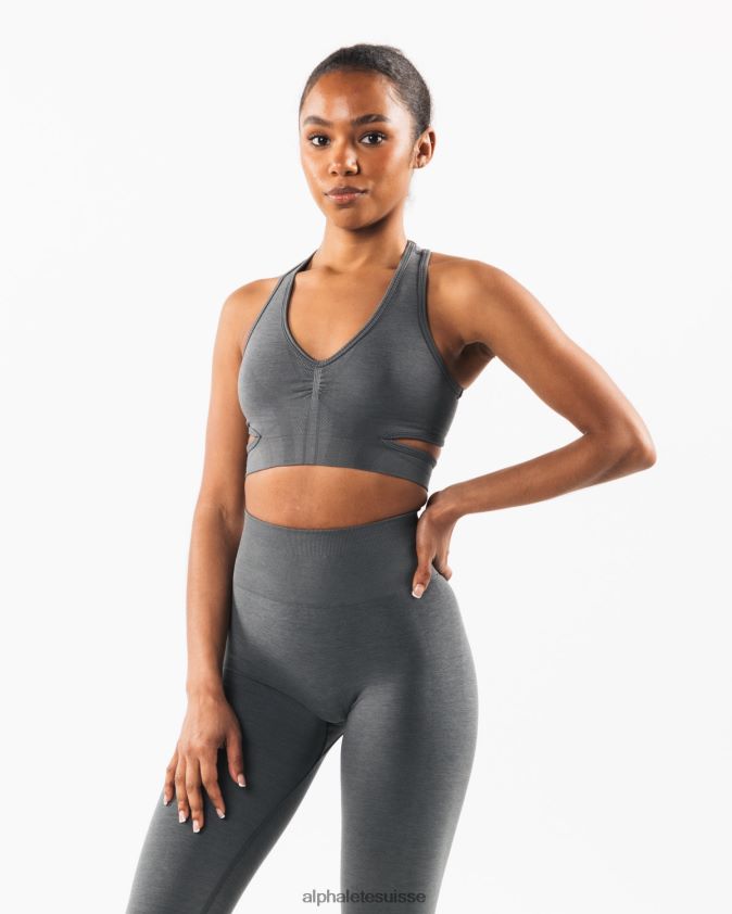 femmes vêtements 46FZDN112 Alphalete soutien-gorge stratus gris fumée