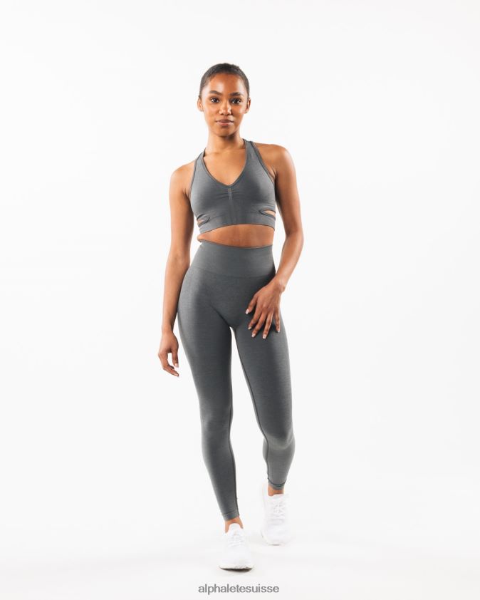 femmes vêtements 46FZDN112 Alphalete soutien-gorge stratus gris fumée
