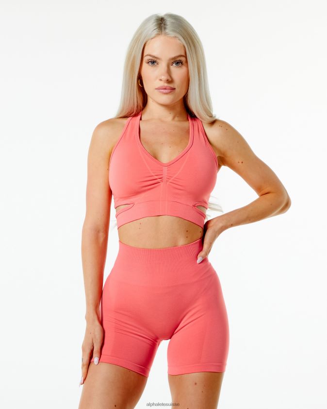 femmes vêtements 46FZDN117 Alphalete soutien-gorge stratus pixel rose