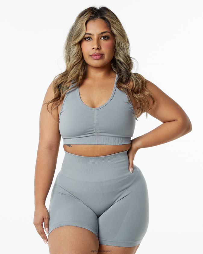 femmes vêtements 46FZDN120 Alphalete amplifier le soutien-gorge gris utilitaire