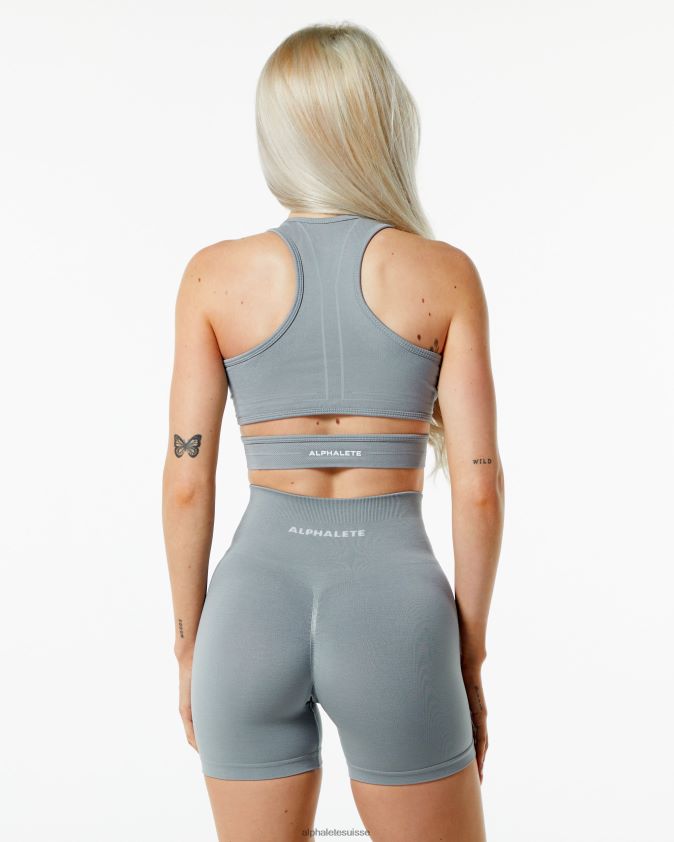 femmes vêtements 46FZDN121 Alphalete soutien-gorge stratus gris utilitaire