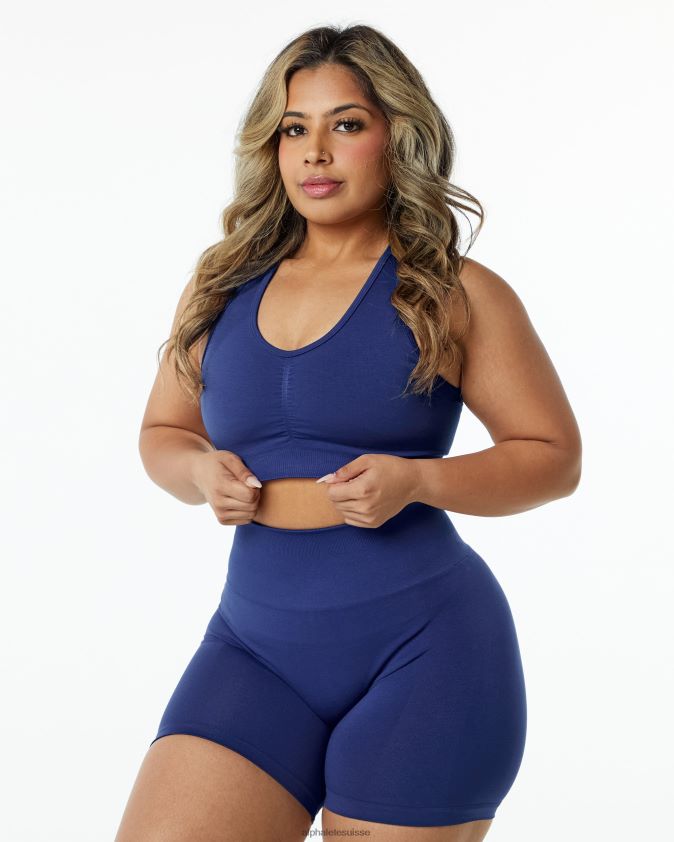 femmes vêtements 46FZDN122 Alphalete amplifier le soutien-gorge vrai bleu indigo