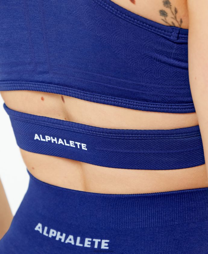 femmes vêtements 46FZDN123 Alphalete soutien-gorge stratus vrai bleu indigo