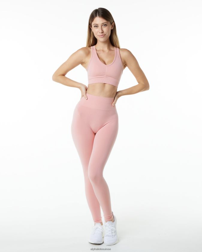 femmes vêtements 46FZDN130 Alphalete amplifier le soutien-gorge fleur rose