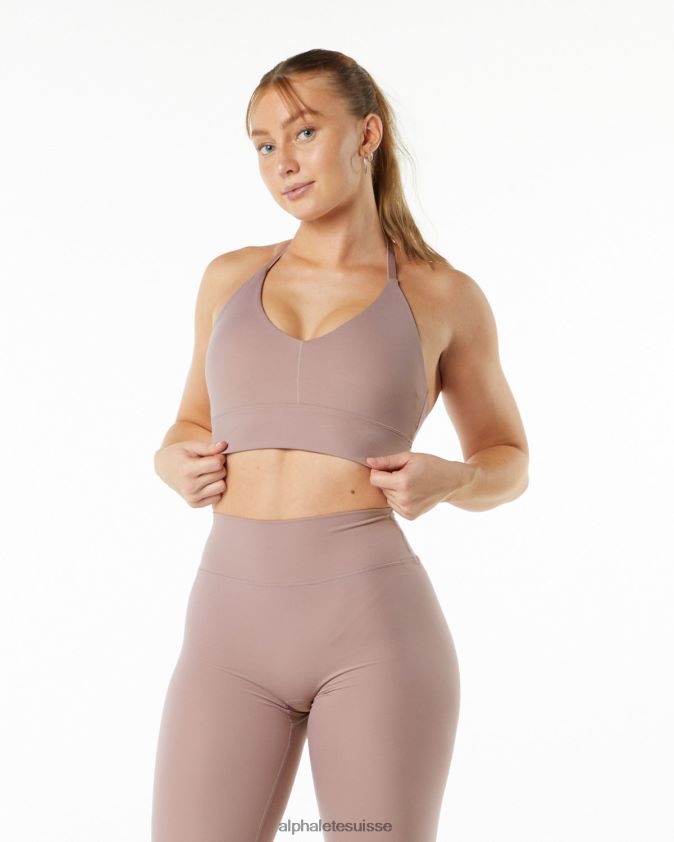 femmes vêtements 46FZDN137 Alphalete soutien-gorge merveille alphalux violet passif