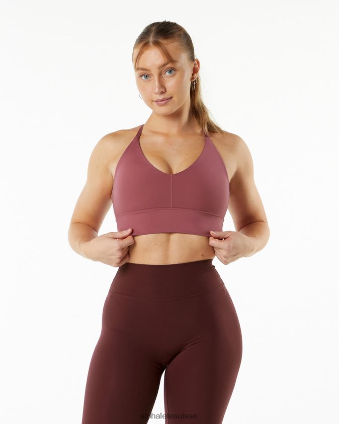 femmes vêtements 46FZDN138 Alphalete soutien-gorge merveille alphalux glycine rouge