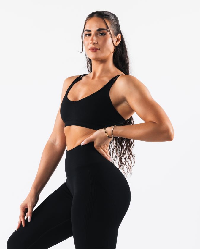 femmes vêtements 46FZDN13 Alphalete amplifier le soutien-gorge Excel noir
