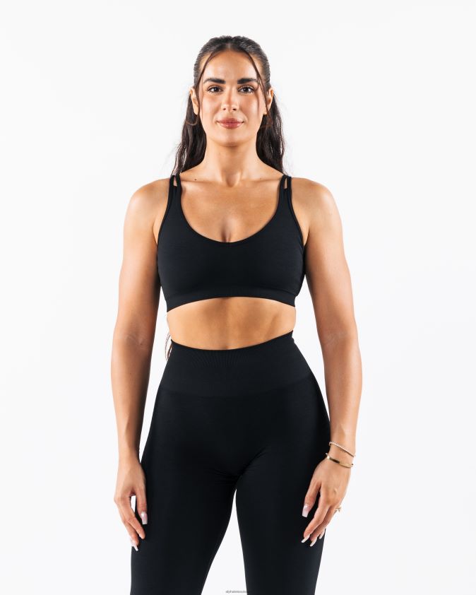 femmes vêtements 46FZDN13 Alphalete amplifier le soutien-gorge Excel noir