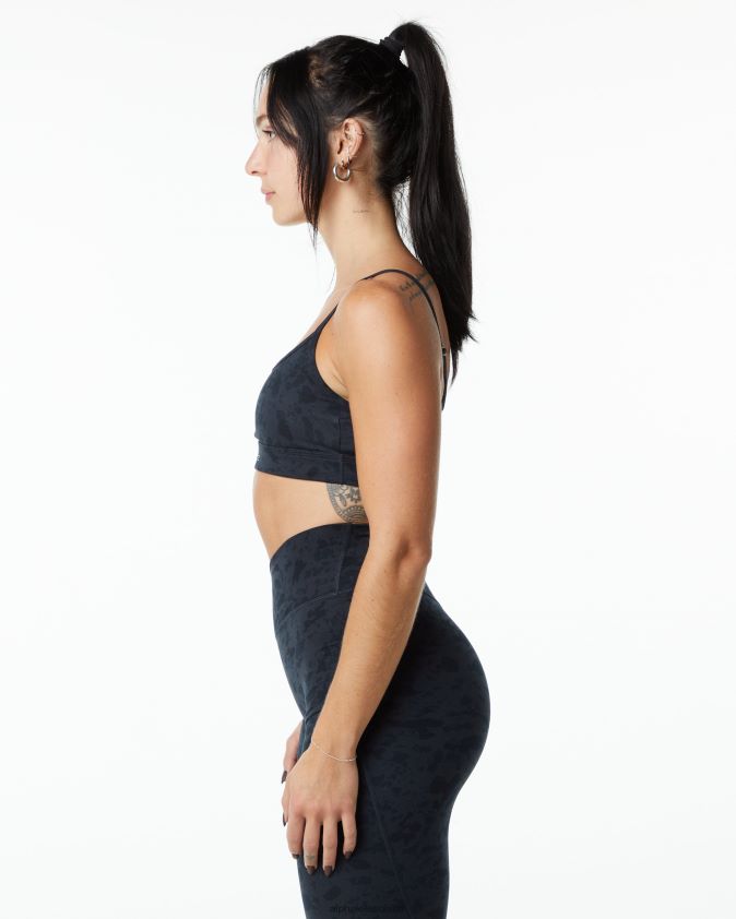 femmes vêtements 46FZDN152 Alphalete soutien-gorge surface illimité imprimé galets noir