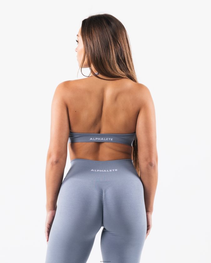 femmes vêtements 46FZDN16 Alphalete amplifier le soutien-gorge dos nu eau calme bleue