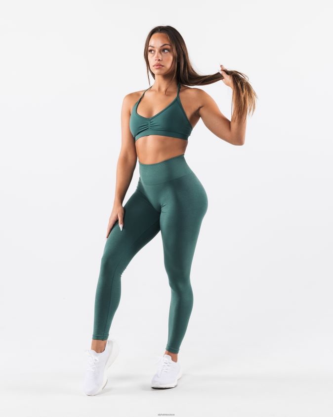 femmes vêtements 46FZDN18 Alphalete amplifier le soutien-gorge dos nu vert sauge