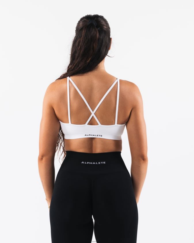 femmes vêtements 46FZDN1 Alphalete amplifier le soutien-gorge Excel blanc