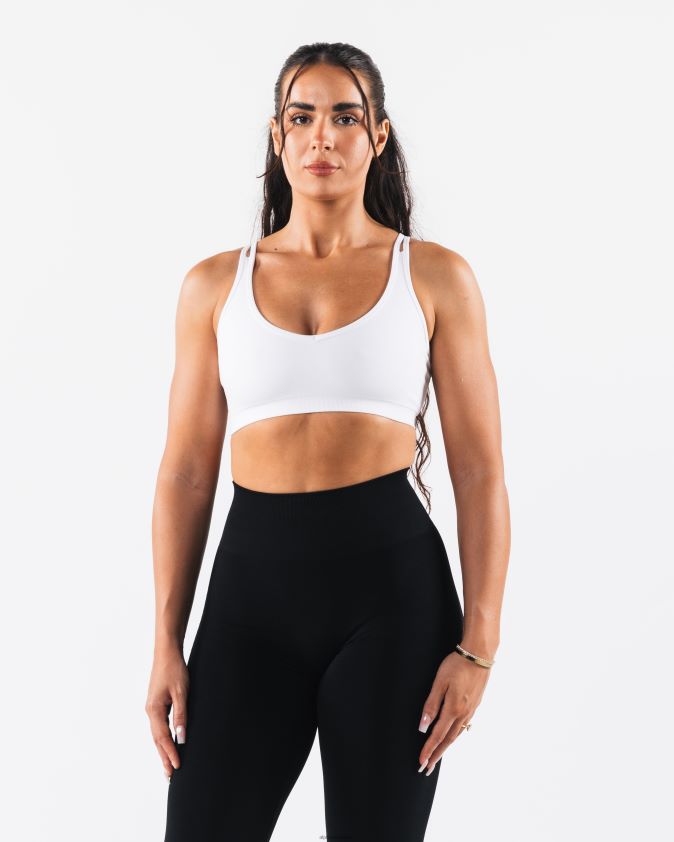 femmes vêtements 46FZDN1 Alphalete amplifier le soutien-gorge Excel blanc