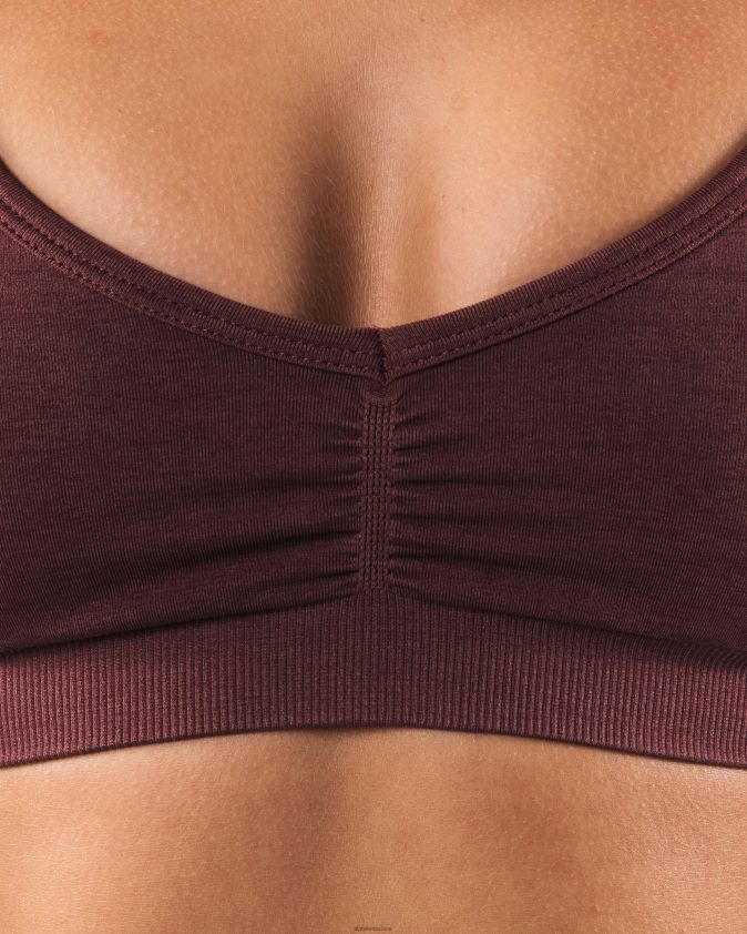 femmes vêtements 46FZDN20 Alphalete amplifier le soutien-gorge dos nu rose poussiéreux rouge