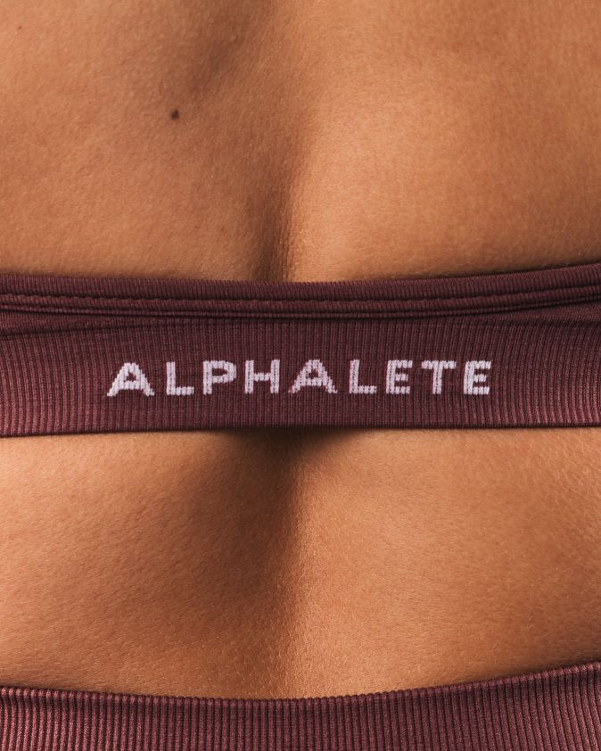 femmes vêtements 46FZDN20 Alphalete amplifier le soutien-gorge dos nu rose poussiéreux rouge