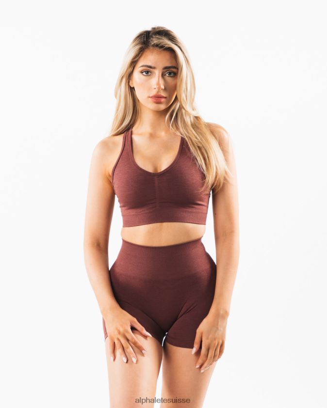 femmes vêtements 46FZDN21 Alphalete amplifier le soutien-gorge rose poussiéreux rouge