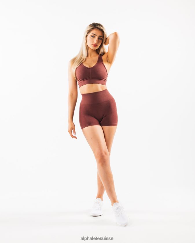 femmes vêtements 46FZDN21 Alphalete amplifier le soutien-gorge rose poussiéreux rouge