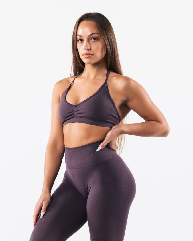 femmes vêtements 46FZDN22 Alphalete amplifier le soutien-gorge dos nu colombe violette