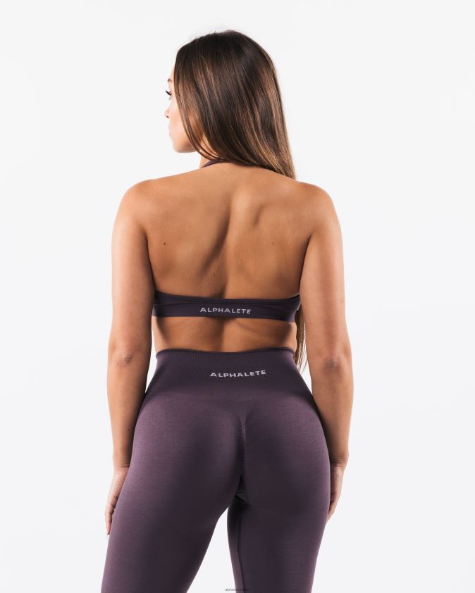 femmes vêtements 46FZDN22 Alphalete amplifier le soutien-gorge dos nu colombe violette