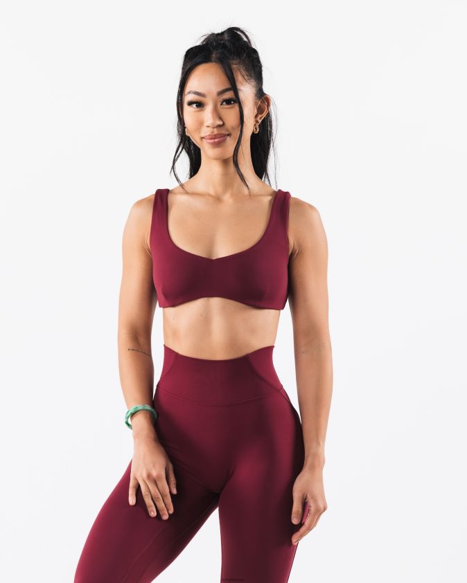 femmes vêtements 46FZDN29 Alphalete soutien-gorge sculptant aura rouge cranberry