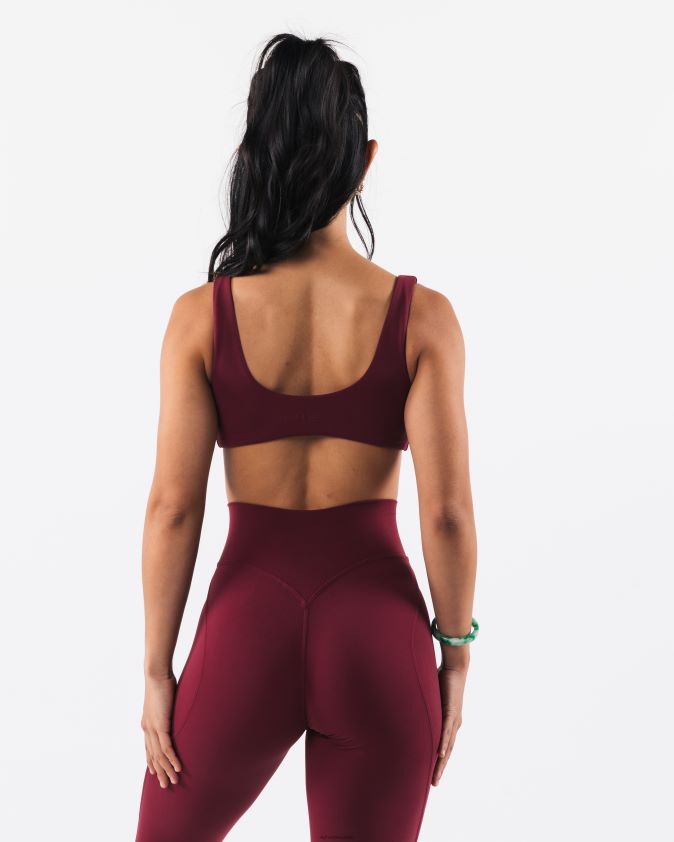femmes vêtements 46FZDN29 Alphalete soutien-gorge sculptant aura rouge cranberry