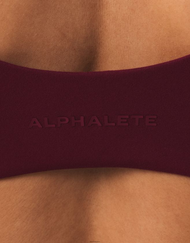 femmes vêtements 46FZDN29 Alphalete soutien-gorge sculptant aura rouge cranberry