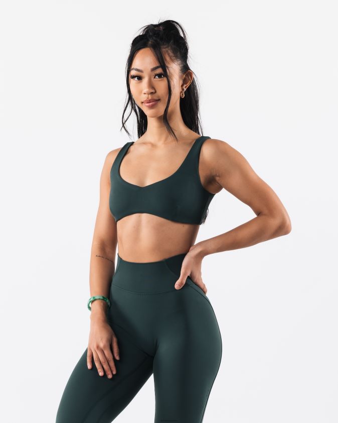 femmes vêtements 46FZDN30 Alphalete soutien-gorge sculptant aura vert cyprès