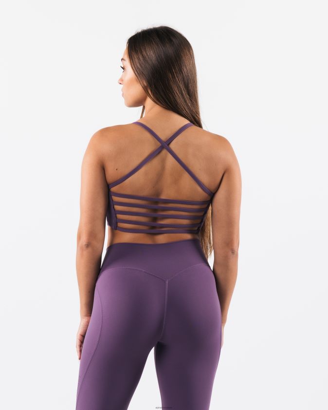 femmes vêtements 46FZDN34 Alphalete aura - soutien-gorge long à bretelles aster violet