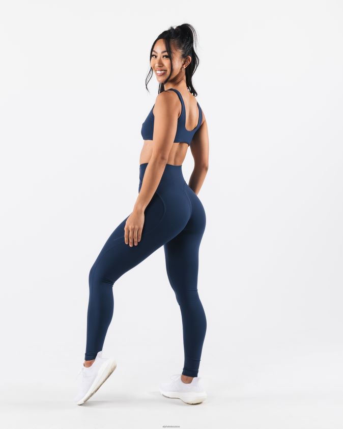 femmes vêtements 46FZDN38 Alphalete soutien-gorge sculptant aura bleu d'encre