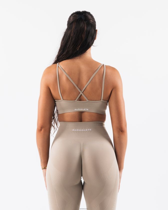 femmes vêtements 46FZDN3 Alphalete amplifier le soutien-gorge Excel grand brun central