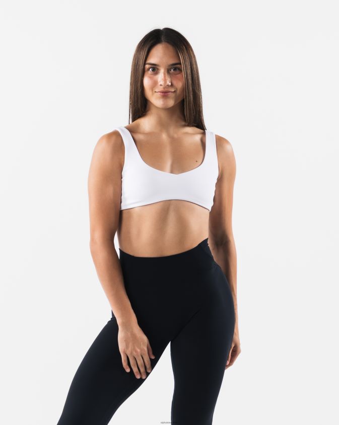 femmes vêtements 46FZDN43 Alphalete soutien-gorge sculptant aura blanc