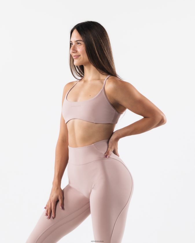 femmes vêtements 46FZDN45 Alphalete soutien-gorge à bretelles aura marron porcelaine