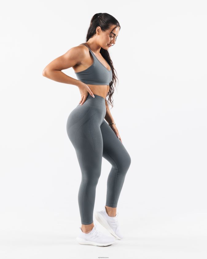 femmes vêtements 46FZDN4 Alphalete amplifier le soutien-gorge Excel gris gratte-ciel