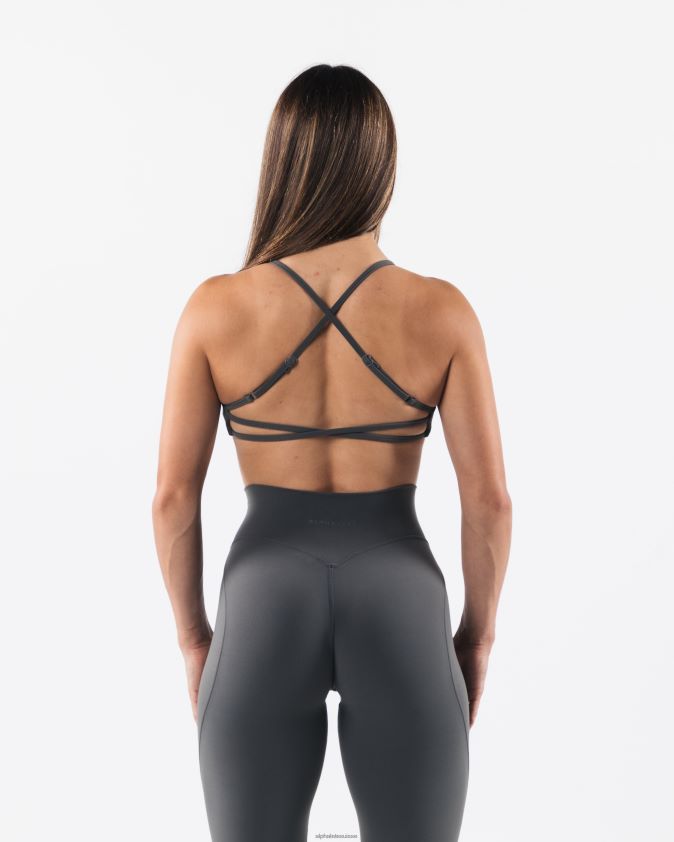 femmes vêtements 46FZDN51 Alphalete soutien-gorge à bretelles aura gris étain