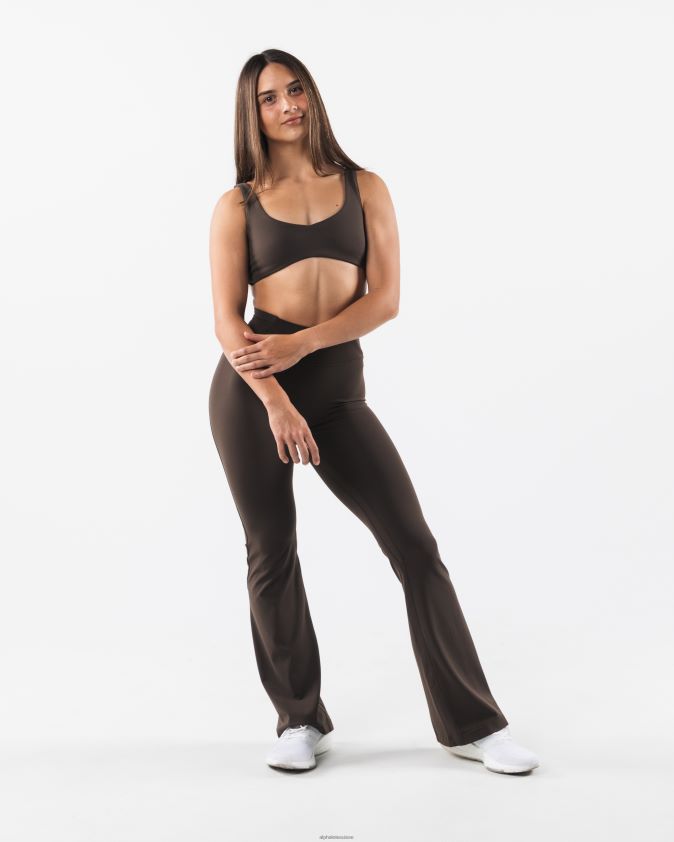 femmes vêtements 46FZDN55 Alphalete soutien-gorge sculptant aura cachemire marron