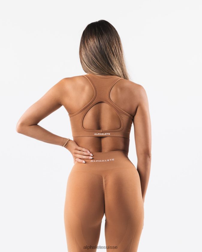 femmes vêtements 46FZDN62 Alphalete amplifier le soutien-gorge contour brun argile