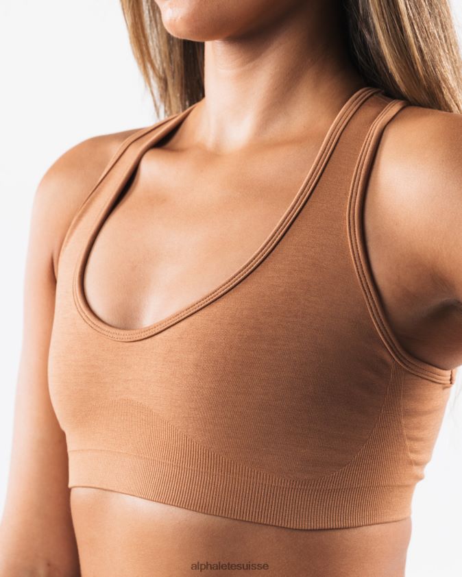 femmes vêtements 46FZDN62 Alphalete amplifier le soutien-gorge contour brun argile