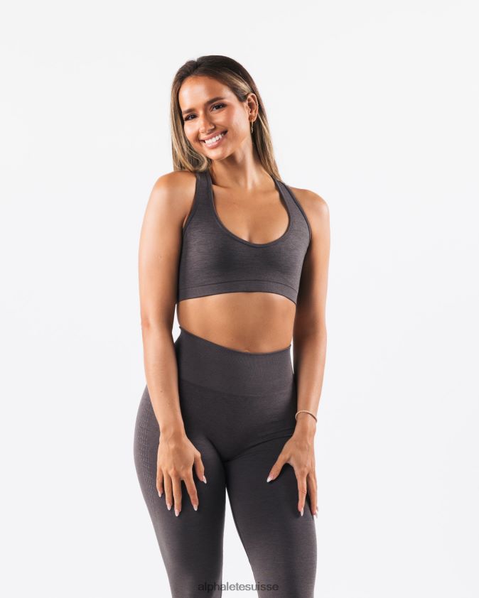 femmes vêtements 46FZDN64 Alphalete amplifier le soutien-gorge contour gris étain