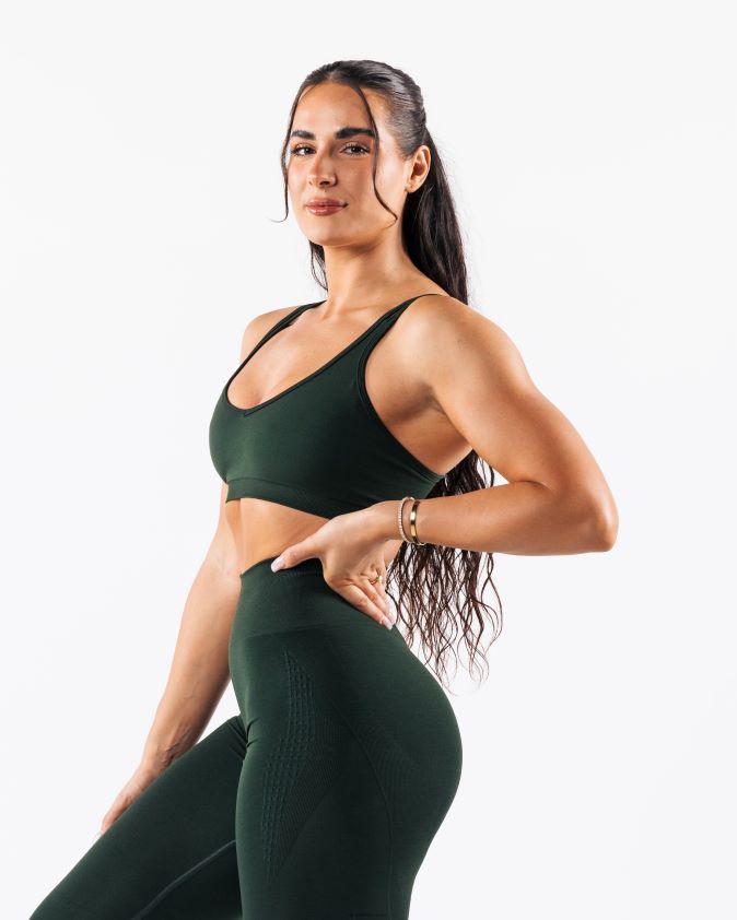 femmes vêtements 46FZDN6 Alphalete amplifier le soutien-gorge Excel parc central vert