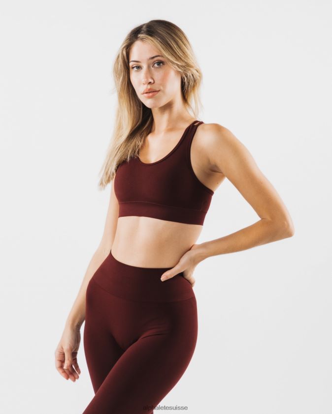 femmes vêtements 46FZDN75 Alphalete soutien-gorge de relance sangria rouge
