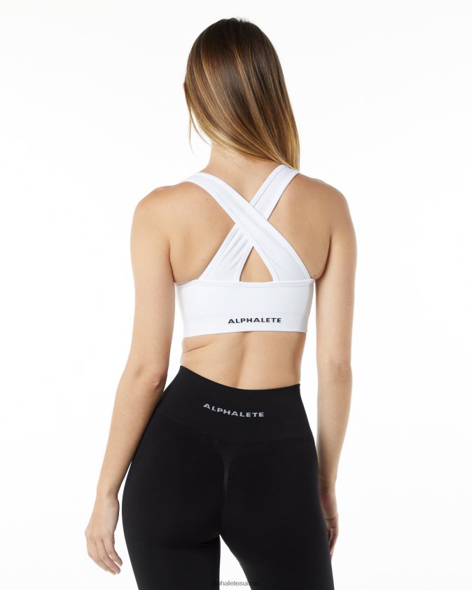 femmes vêtements 46FZDN77 Alphalete amplifier le soutien-gorge blanc