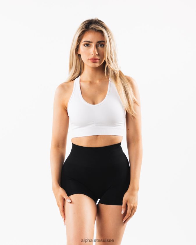 femmes vêtements 46FZDN77 Alphalete amplifier le soutien-gorge blanc