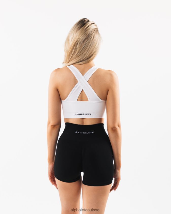 femmes vêtements 46FZDN77 Alphalete amplifier le soutien-gorge blanc