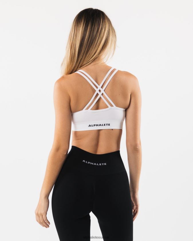 femmes vêtements 46FZDN78 Alphalete soutien-gorge de relance blanc
