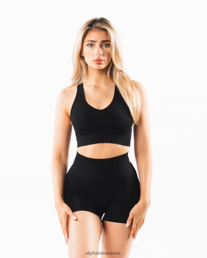 femmes vêtements 46FZDN80 Alphalete amplifier le soutien-gorge noir