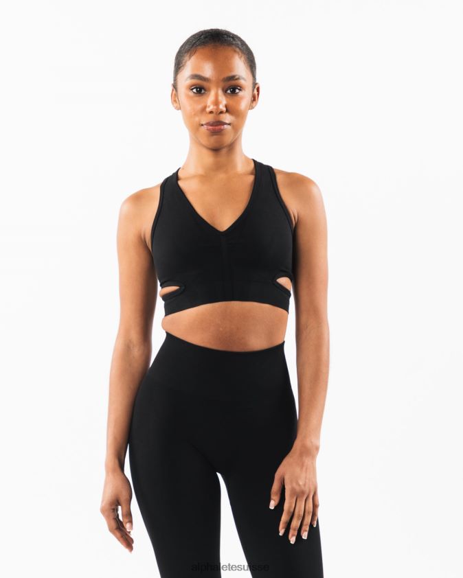 femmes vêtements 46FZDN81 Alphalete soutien-gorge stratus noir