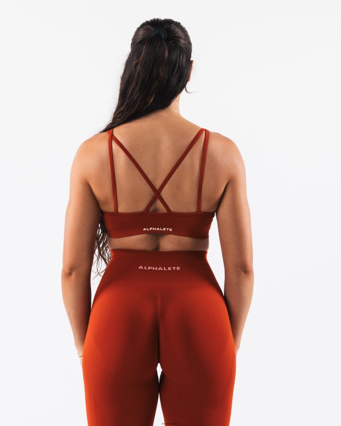 femmes vêtements 46FZDN8 Alphalete amplifier le soutien-gorge Excel Times Square Rouge