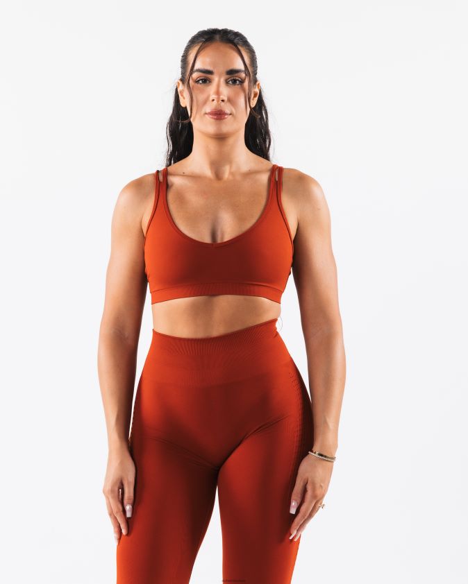 femmes vêtements 46FZDN8 Alphalete amplifier le soutien-gorge Excel Times Square Rouge