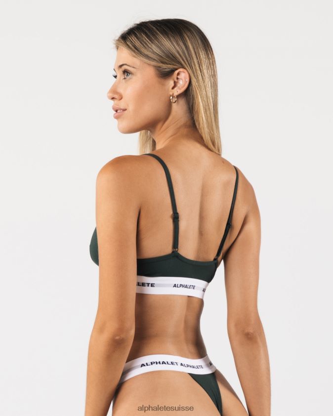 femmes vêtements 46FZDN91 Alphalete bralette aiguë vert persistant