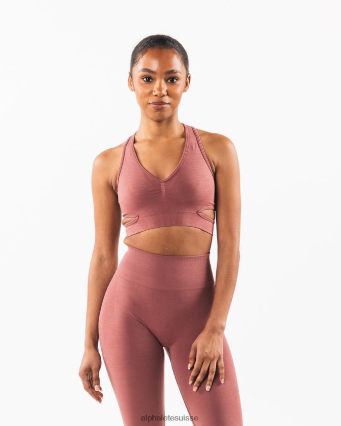 femmes vêtements 46FZDN96 Alphalete soutien-gorge stratus rose rouge